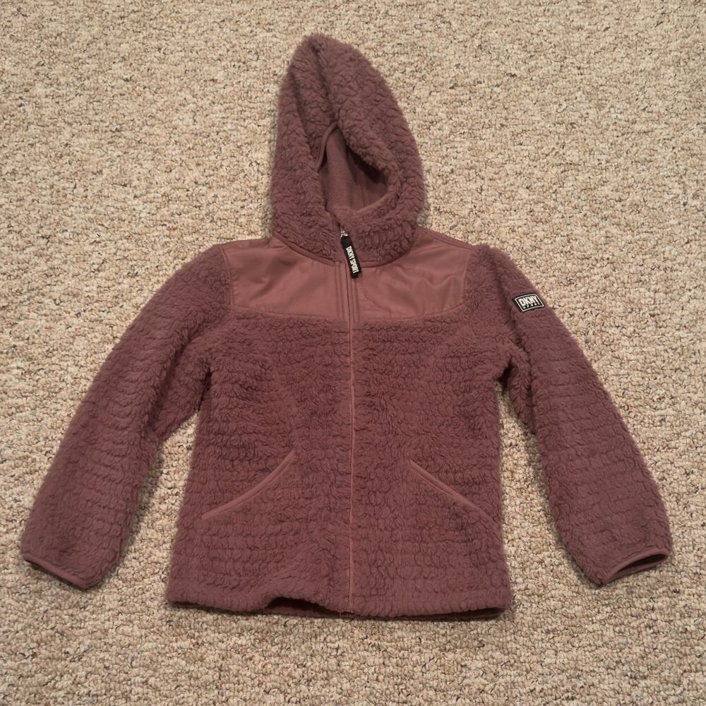 Mauve DKNY Fleece Youth Jacket - Size S (7/8)